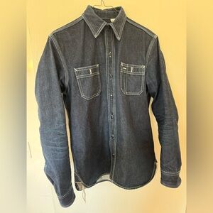 Dark Denim Button-Up Shirt